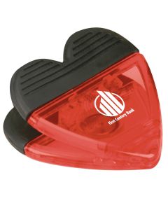 Power Clip Heart - Trans Red