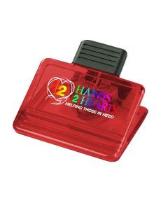 Rectangle Power Clip - Translucent Red