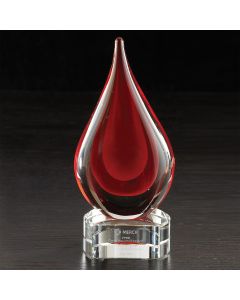 Fusion Art Glass Award w/ Clear Base