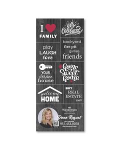 Business Card Magnet w/ 8 Message Magnets